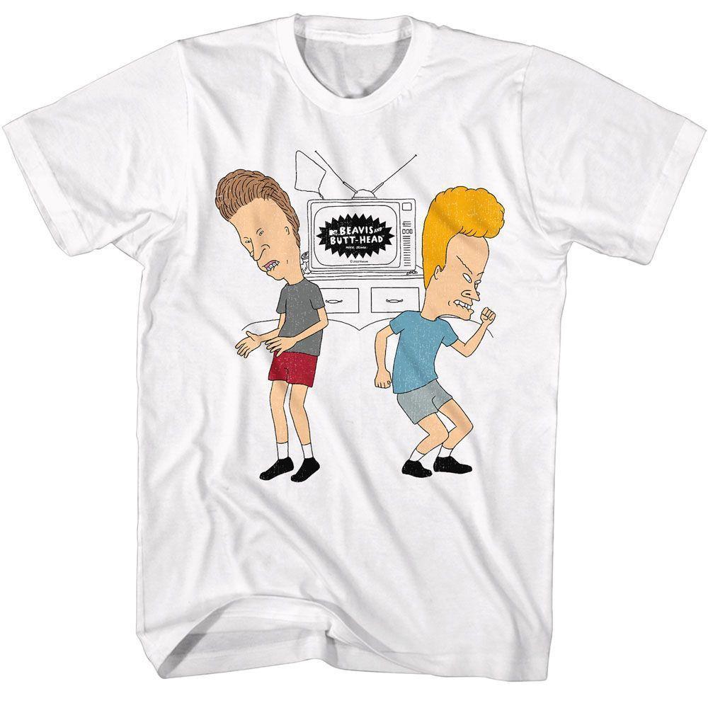 Beavis And Butt-Head Dancing White T-Shirt